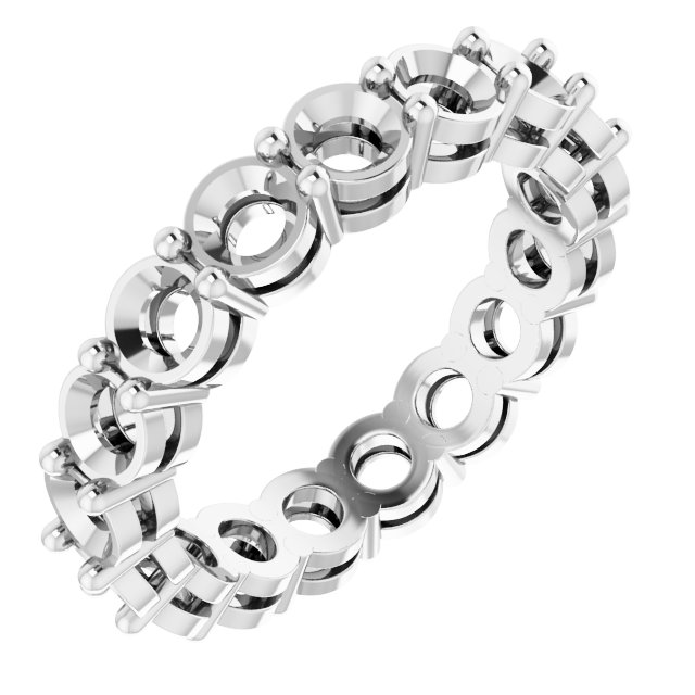 Shared-Prong Eternity Band