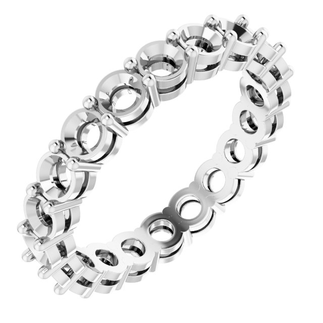 Shared-Prong Eternity Band