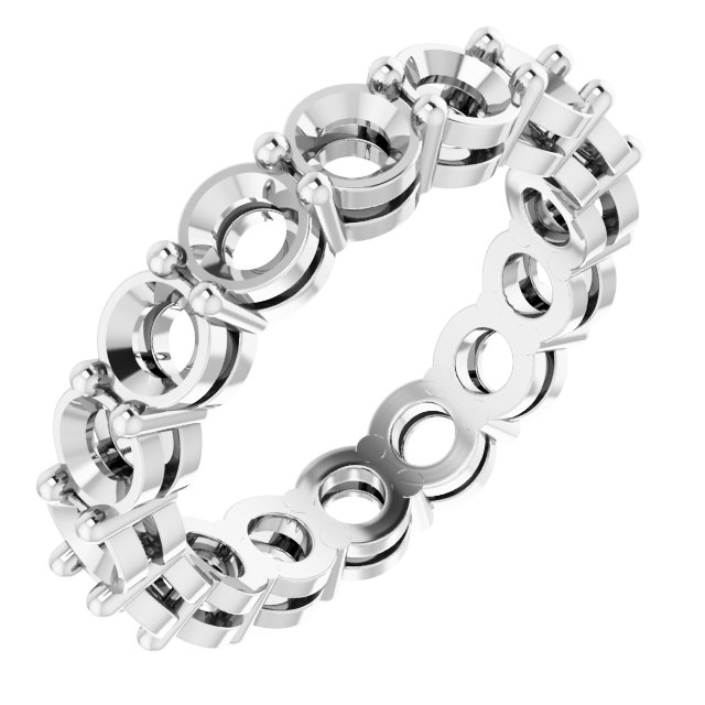 Shared-Prong Eternity Band