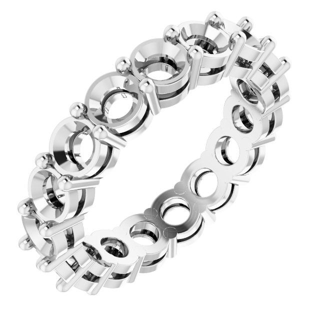 Shared-Prong Eternity Band