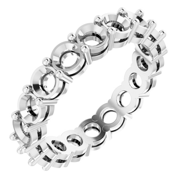 Shared-Prong Eternity Band