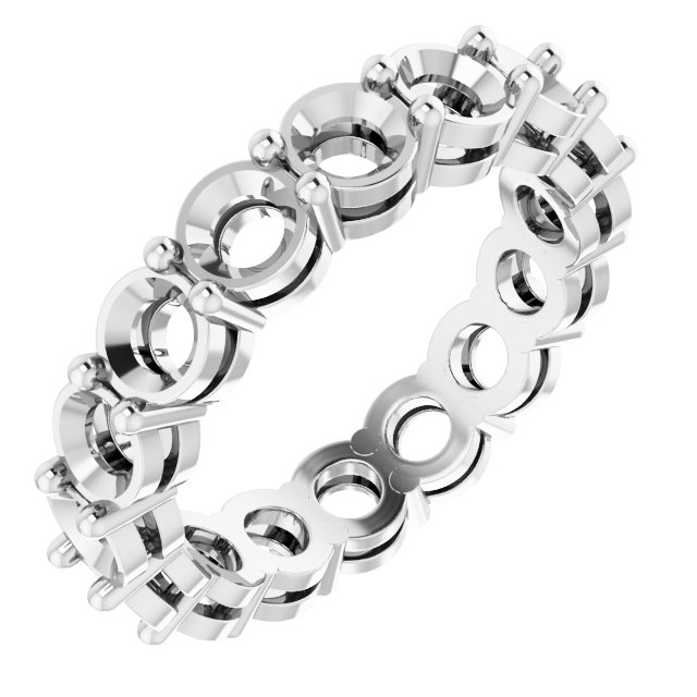 Shared-Prong Eternity Band