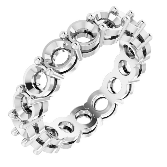 Shared-Prong Eternity Band