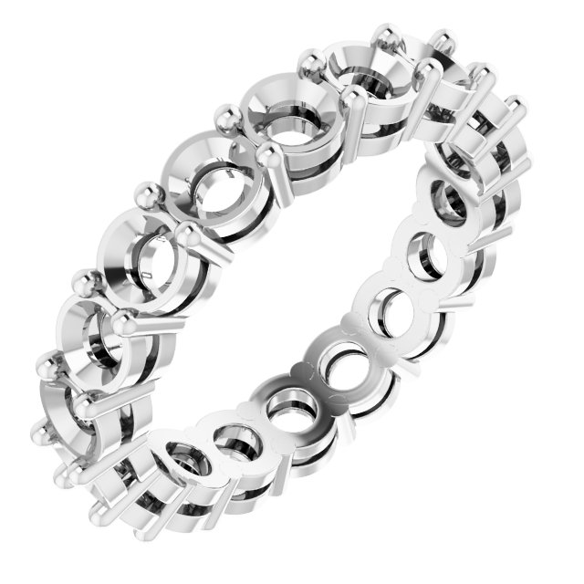 Shared-Prong Eternity Band