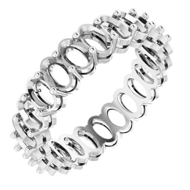 Shared-Prong Eternity Band
