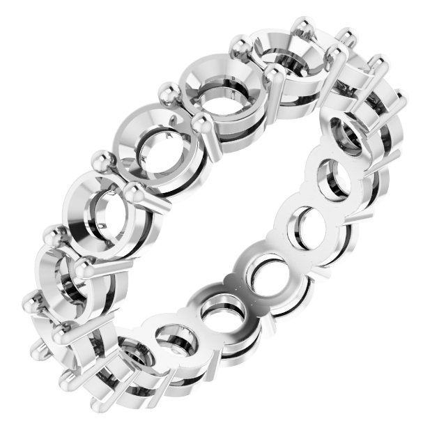 Shared-Prong Eternity Band