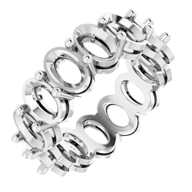 Shared-Prong Eternity Band
