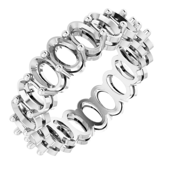 Shared-Prong Eternity Band