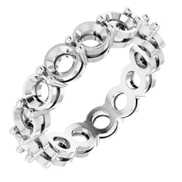 Shared-Prong Eternity Band