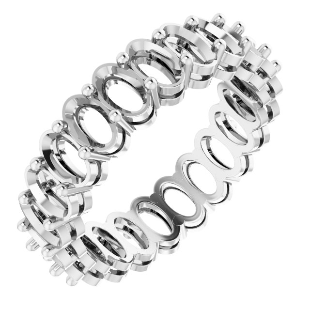 Shared-Prong Eternity Band