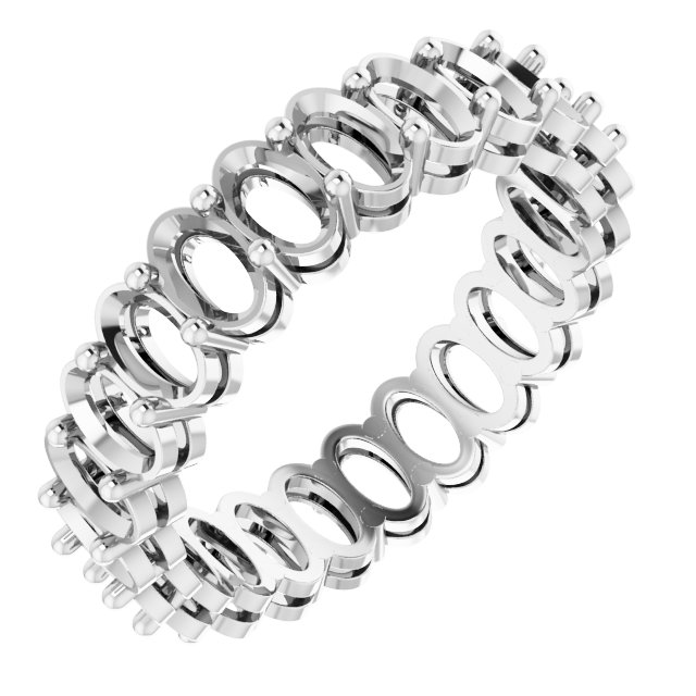 Shared-Prong Eternity Band