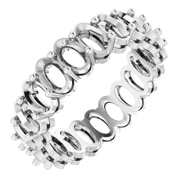 Shared-Prong Eternity Band