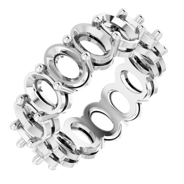 Shared-Prong Eternity Band