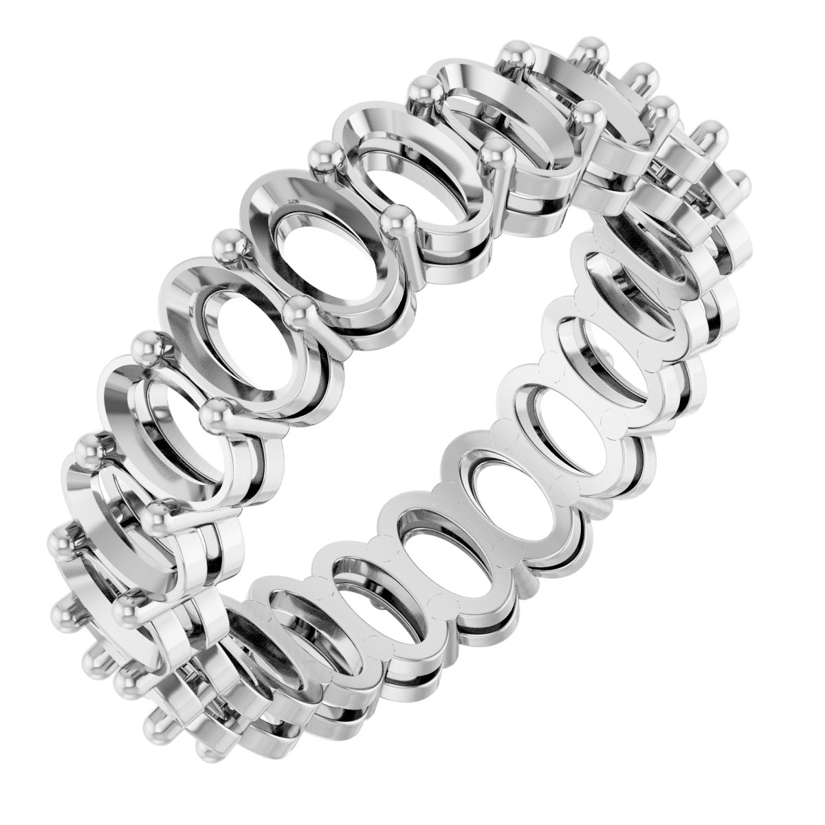 Shared-Prong Eternity Band