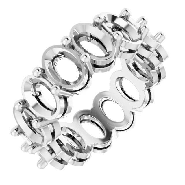 Shared-Prong Eternity Band