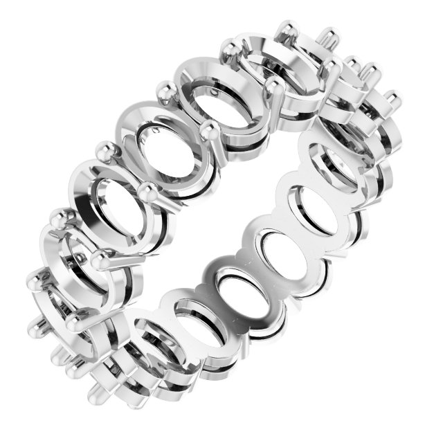 Shared-Prong Eternity Band