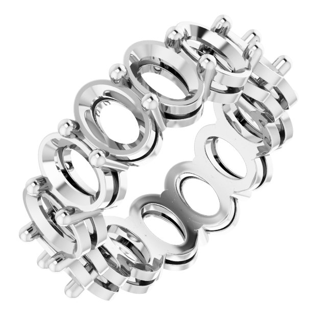 Shared-Prong Eternity Band