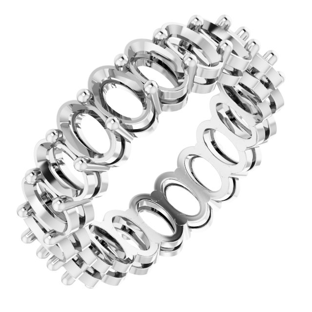 Shared-Prong Eternity Band