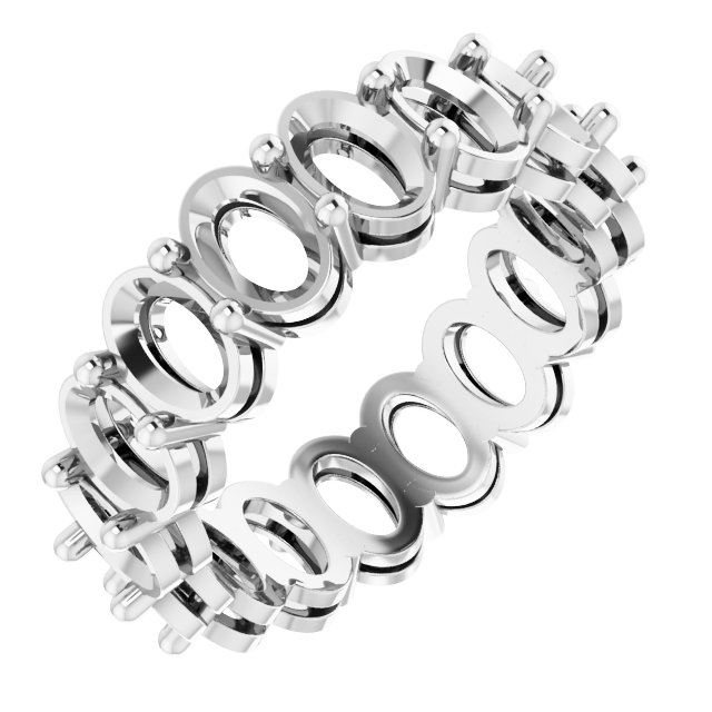 Shared-Prong Eternity Band