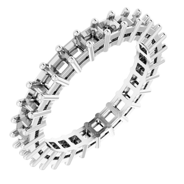 Shared-Prong Eternity Band