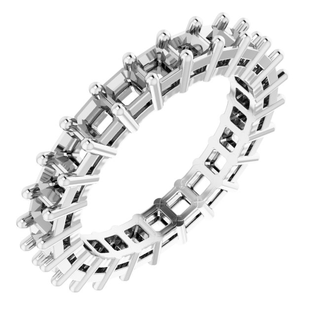 Shared-Prong Eternity Band