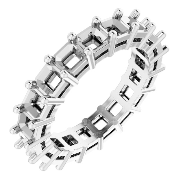Shared-Prong Eternity Band