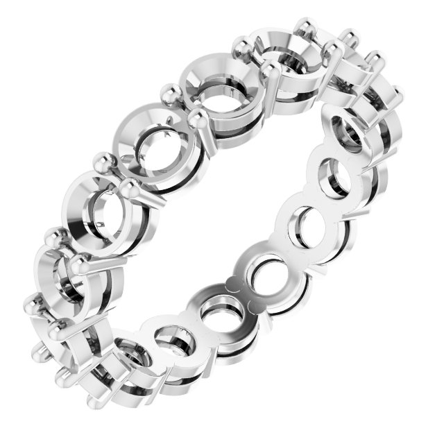 Shared-Prong Eternity Band
