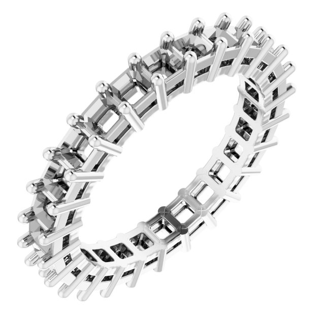 Shared-Prong Eternity Band