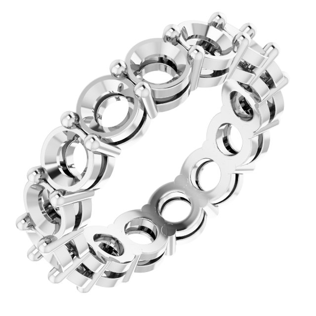 Shared-Prong Eternity Band