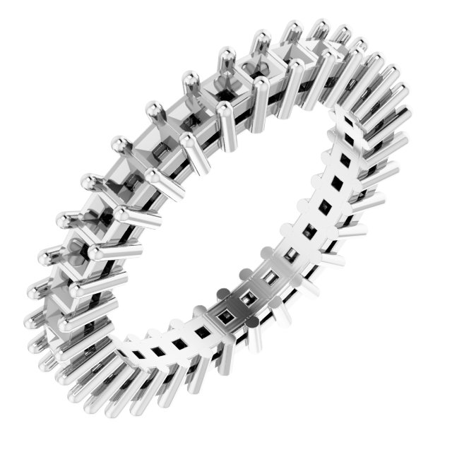 Shared-Prong Eternity Band