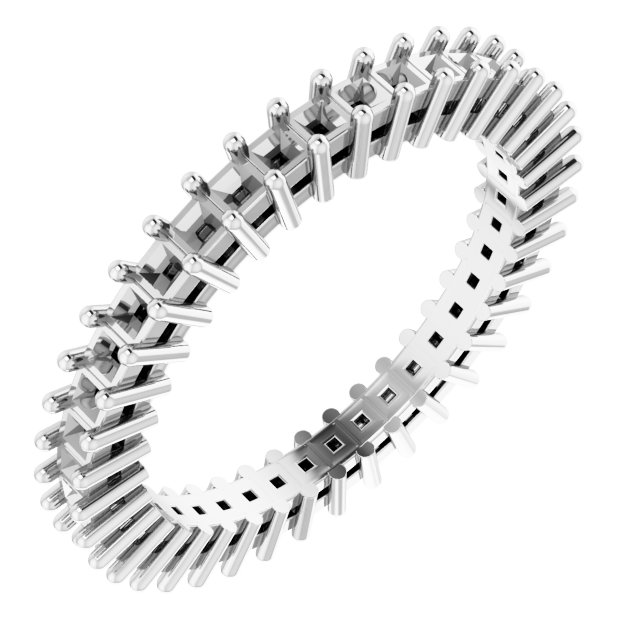 Shared-Prong Eternity Band