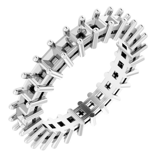 Shared-Prong Eternity Band