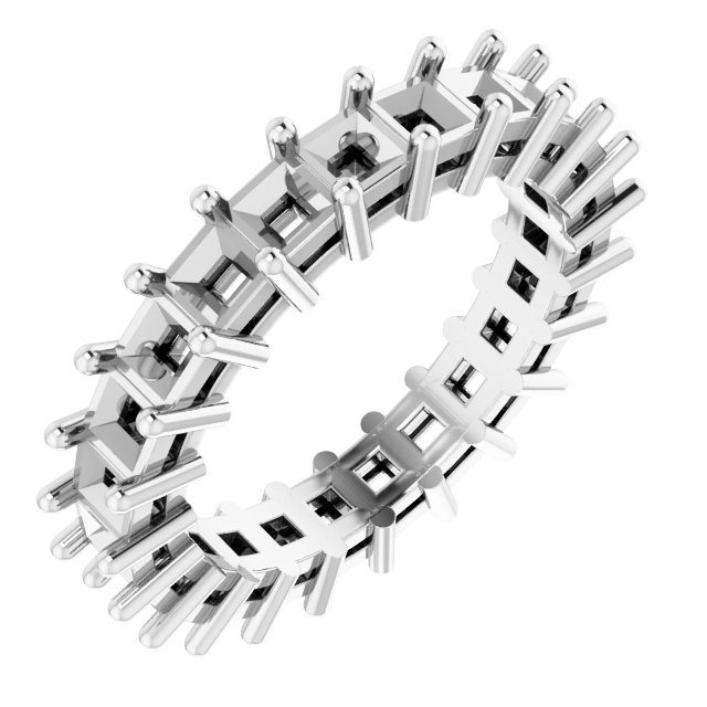 Shared-Prong Eternity Band