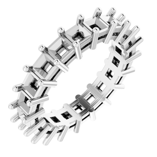 Shared-Prong Eternity Band