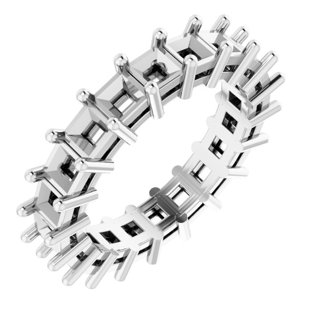 Shared-Prong Eternity Band