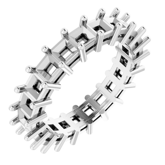 Shared-Prong Eternity Band