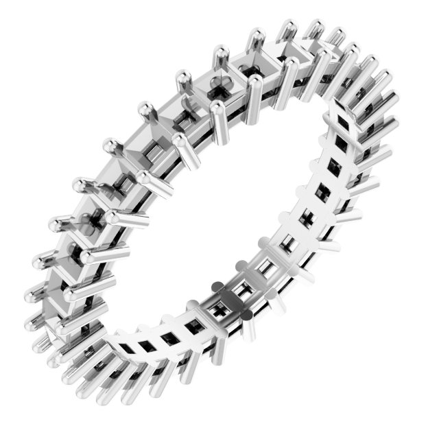 Shared-Prong Eternity Band