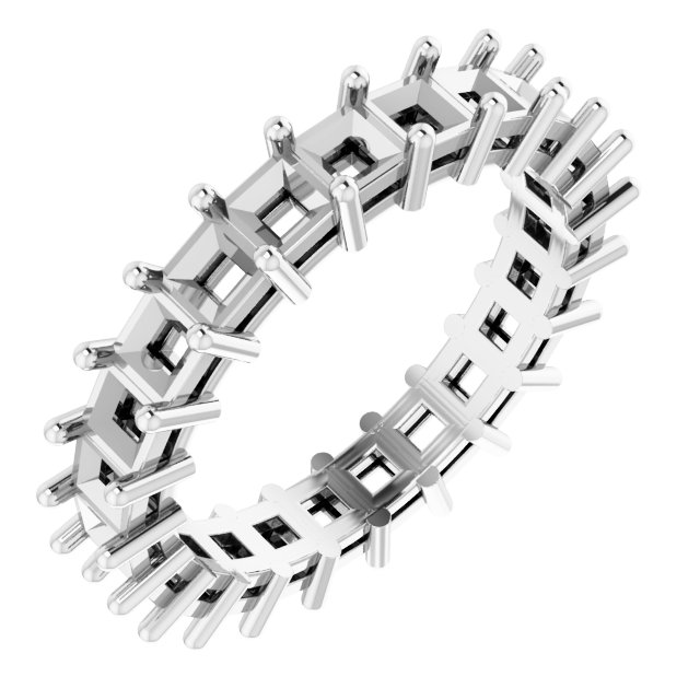 Shared-Prong Eternity Band