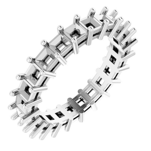 Shared-Prong Eternity Band