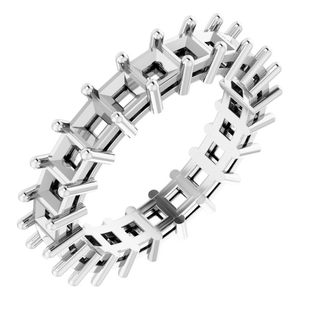 Shared-Prong Eternity Band