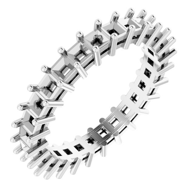 Shared-Prong Eternity Band
