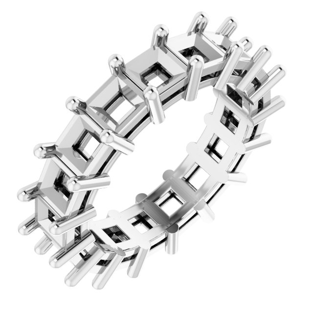 Shared-Prong Eternity Band
