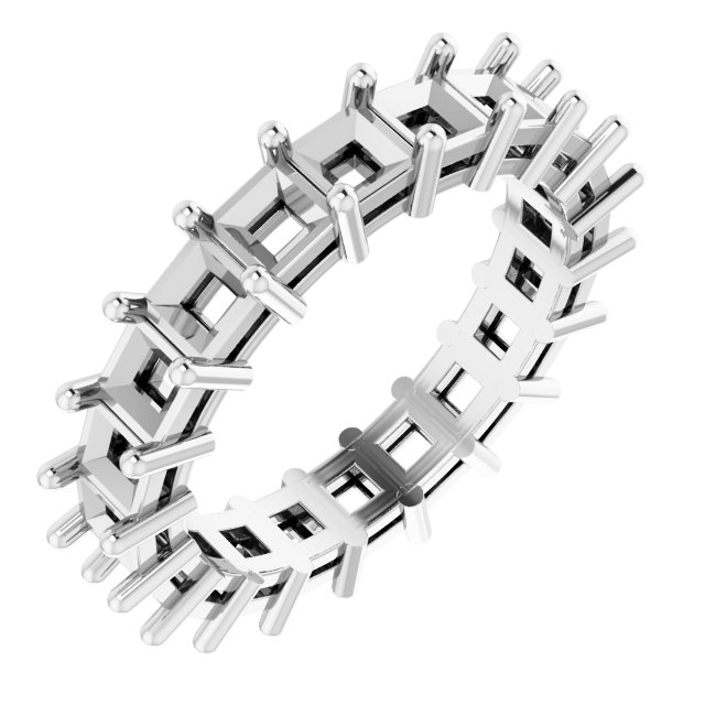 Shared-Prong Eternity Band