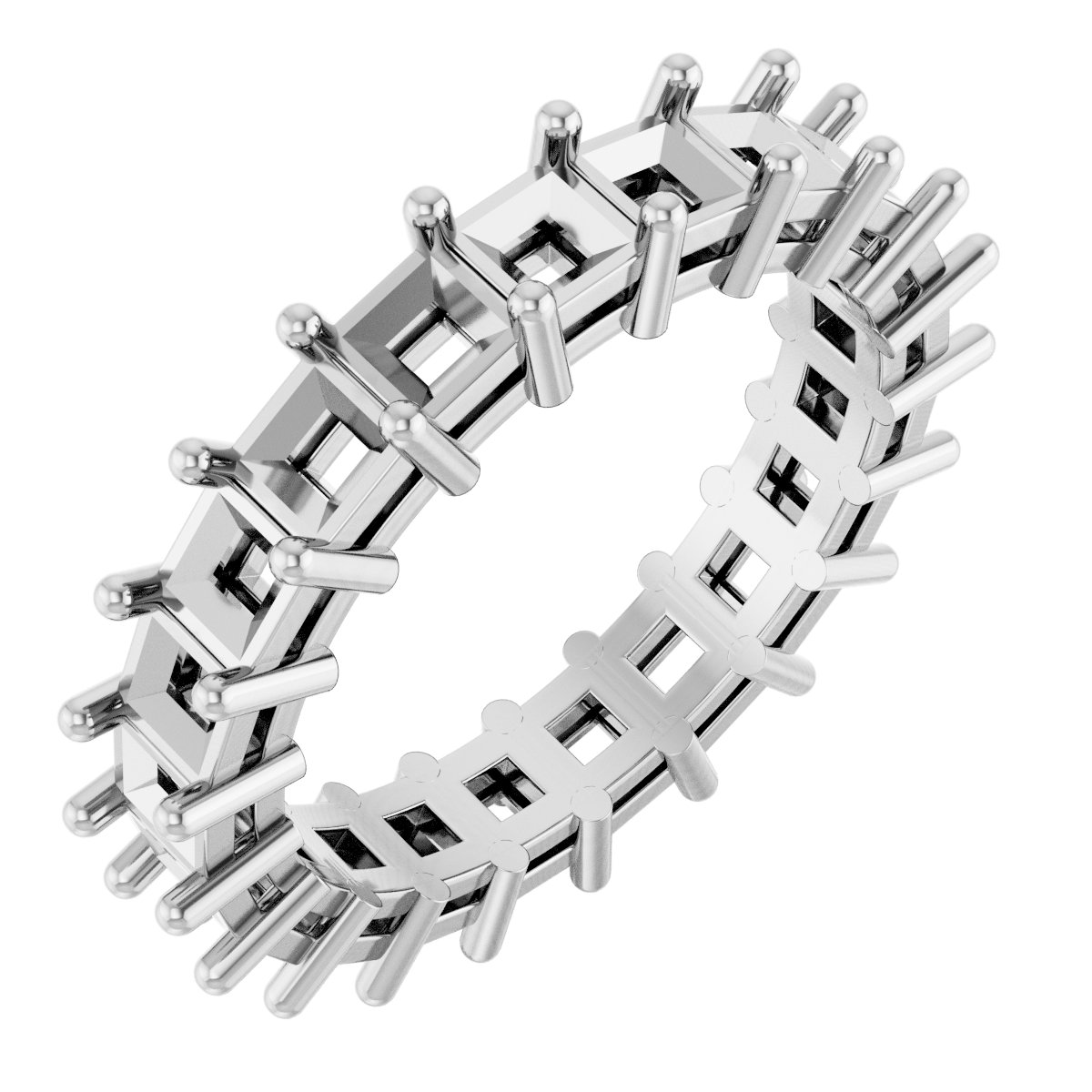 Shared-Prong Eternity Band