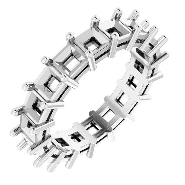 Shared-Prong Eternity Band