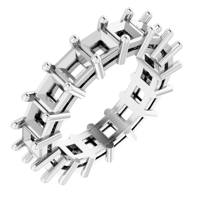 Shared-Prong Eternity Band
