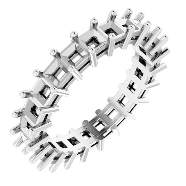 Shared-Prong Eternity Band