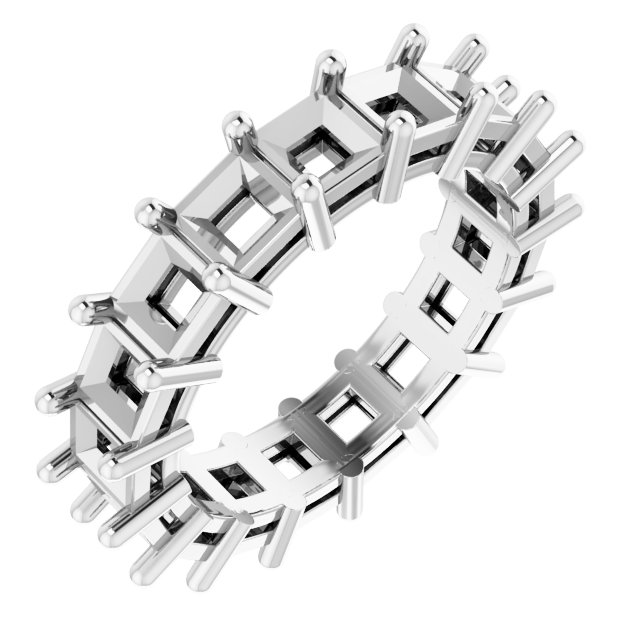 Shared-Prong Eternity Band