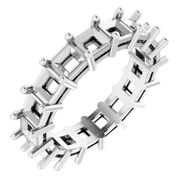 Shared-Prong Eternity Band