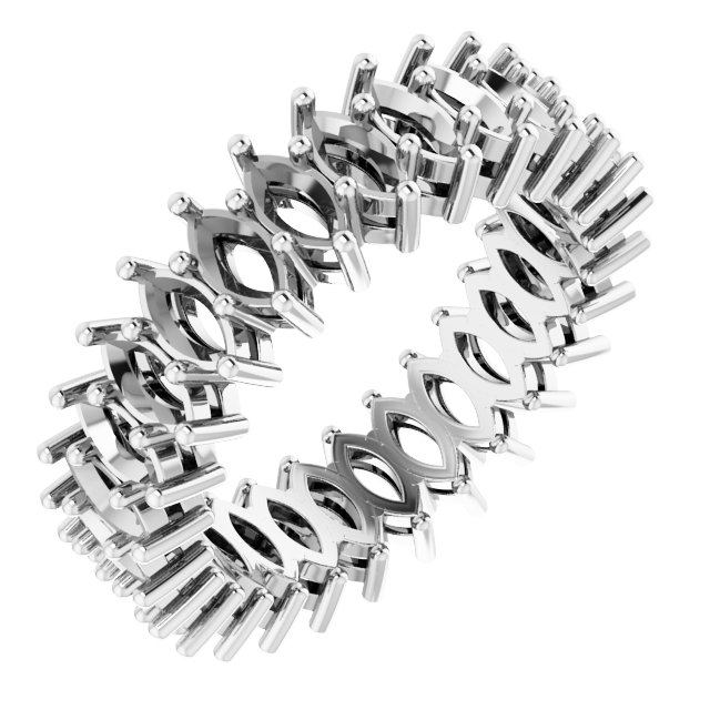 Shared-Prong Eternity Band
